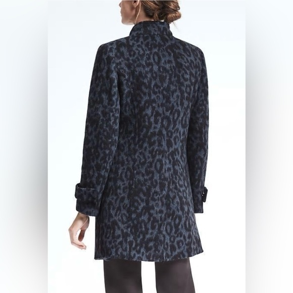 Banana Republic Animal Print Wool Coat / Jacket - NWOT! - Picture 3 of 13
